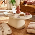 Owalny stolik kawowy do salonu Dumka 110x65, ivory - Atmosphera