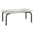 Stolik kawowy owalny szklany Hecate Black 110x60 - Atmosphera