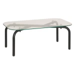Stolik kawowy owalny szklany Hecate Black 110x60 - Atmosphera