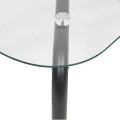 Stolik kawowy owalny szklany Hecate Black 110x60 - Atmosphera
