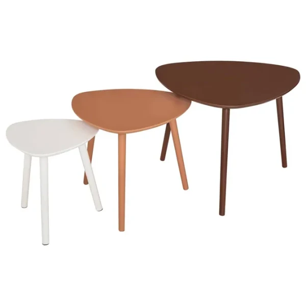 Stoliki kawowe wsuwane pod siebie Mileo Multicolour, 3 szt - Atmosphera