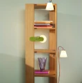 Wąski regał z forniru dębowego Merge 45x45x140 cm - Hubsch