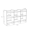 Niski regał z półkami z forniru dębowego Momentum 120x31x70 cm - Hubsch