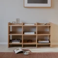 Niski regał z półkami z forniru dębowego Momentum 120x31x70 cm - Hubsch