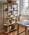 Prosty regał z litego dębu i forniru dębowego 80x39x150 cm Epoch Natural - Hubsch