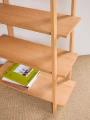 Prosty regał z litego dębu i forniru dębowego 80x39x150 cm Epoch Natural - Hubsch
