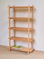 Prosty regał z litego dębu i forniru dębowego 80x39x150 cm Epoch Natural - Hubsch