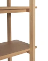 Prosty regał z litego dębu i forniru dębowego 80x39x150 cm Epoch Natural - Hubsch