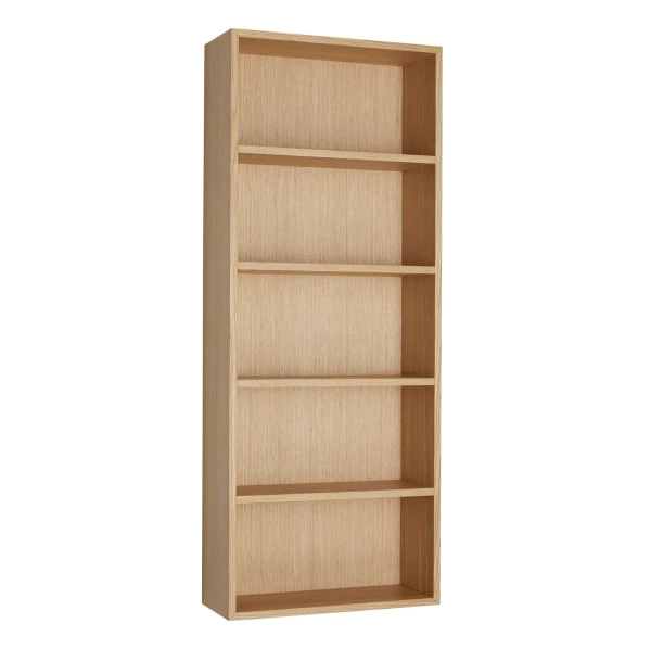 Wąski regał 40x15x100 cm z forniru dębowego Kappu - Hubsch