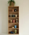 Wąski regał 40x15x100 cm z forniru dębowego Kappu - Hubsch
