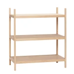 Minimalistyczny regał z dębu i forniru dębowego Library 80x45x90 cm - Hubsch