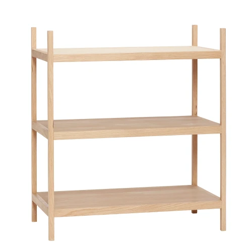 Minimalistyczny regał z dębu i forniru dębowego Library 80x45x90 cm - Hubsch