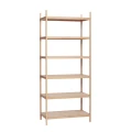 Minimalistyczny regał z dębu i forniru dębowego Library 80x45x190 cm - Hubsch