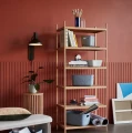 Minimalistyczny regał z dębu i forniru dębowego Library 80x45x190 cm - Hubsch