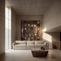 Mały regał drewniany Lux 100x40x150 cm z litego teku z odzysku - Vical