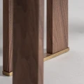 Regał drewniany 220 cm z drewna wiązu i forniru orzechowego Gifhorn