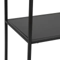 Regał metalowy do salonu 90x35x180 cm, czarny - Atmosphera