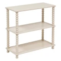 Regał niski otwarty z MDF i drewna sosnowego 75x34x75 cm, ivory - Atmosphera