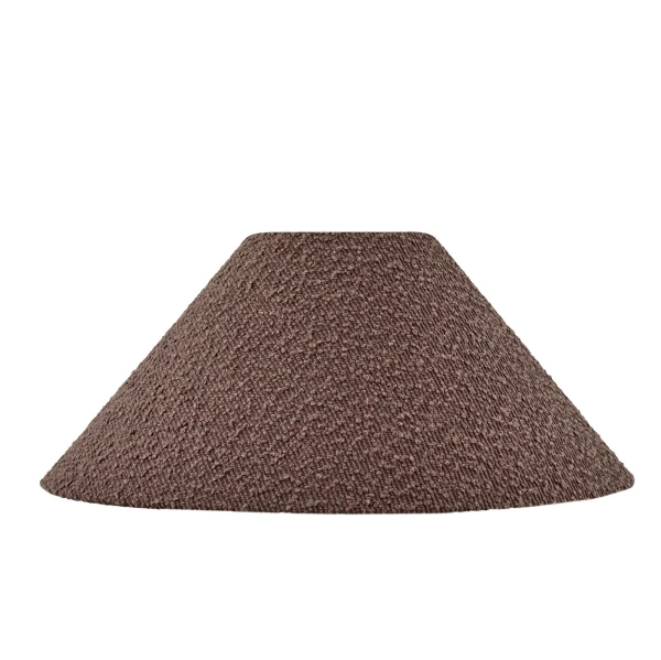 Abażur stożkowy do lampy stojącej i stołowej boucle Iris 45, Mocha - Globen Lighting