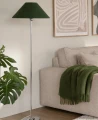 Abażur stożkowy do lampy stojącej i stołowej boucle Iris 45, Moss zielony - Globen Lighting