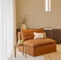Poduszka dekoracyjna lniana Brunello 50x30, camel naturalny - Pomax
