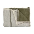 Pled lniany 170x130 Brunello, zielony naturalny - Pomax