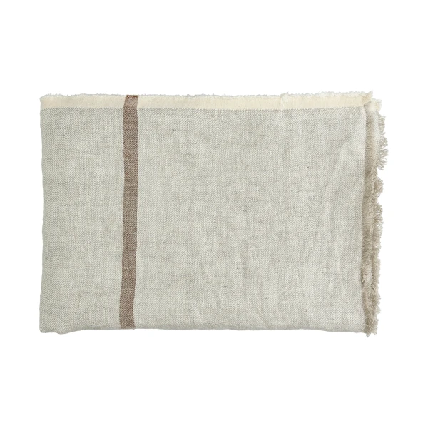 Pled lniany 170x130 Brunello, camel naturalny - Pomax