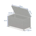 Skrzynia ogrodowa metalowa 510L, Edenio 130x60x78, zielona - Hesperide