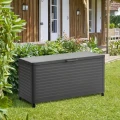 Skrzynia ogrodowa metalowa 670L, Edenio 141x72x78, szara - Hesperide