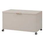 Skrzynia ogrodowa metalowa 670L, Edenio 141x72x78, beżowa - Hesperide