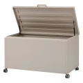 Skrzynia ogrodowa metalowa 670L, Edenio 141x72x78, beżowa - Hesperide