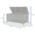 Skrzynia ogrodowa z rattanu syntetycznego 300L Savana 116x66x58 cm - Hesperide