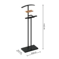 Stojak na ubrania outfit organizer metalowy z półką bambusową - 5five