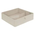 Organizer na ubrania do szafy 36x36cm Groomy 2 przegrody, beżowy - 5five