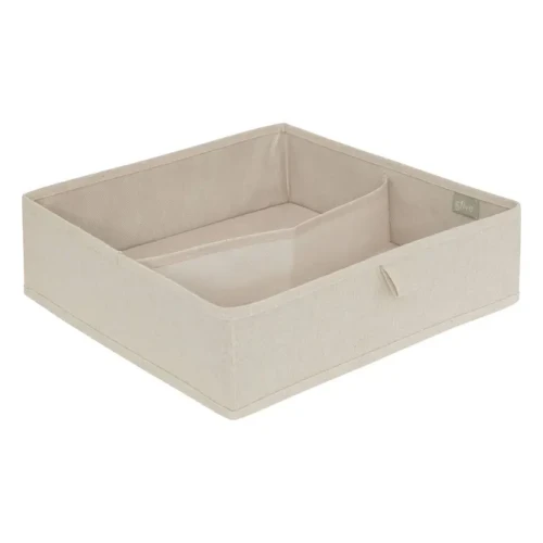 Organizer na ubrania do szafy 36x36cm Groomy 2 przegrody, beżowy - 5five