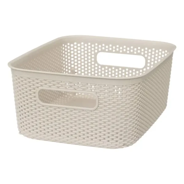 Kosz na półkę ażurowy 25.50x19.50x10.50, beżowy - 5five
