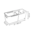 Organizer do szafki z regulowanymi przegrodami 38.5x15.5, beżowy - 5five