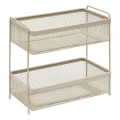 Organizer na blat kuchenny 2 poziomy 16x28 cm, beżowy - 5five