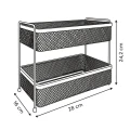 Organizer na blat kuchenny 2 poziomy 16x28 cm, beżowy - 5five