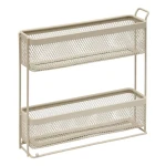 Organizer na blat kuchenny 2 poziomy 7x29 cm, beżowy - 5five