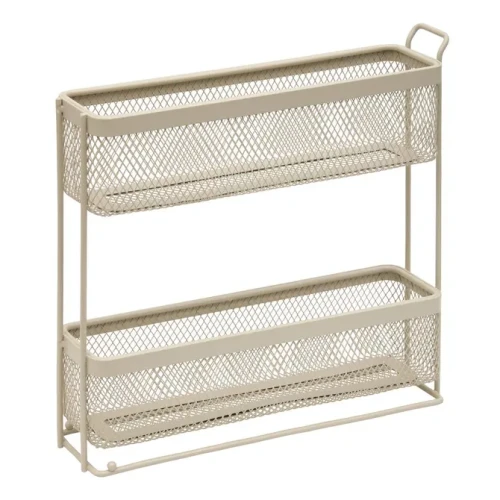 Organizer na blat kuchenny 2 poziomy 7x29 cm, beżowy - 5five