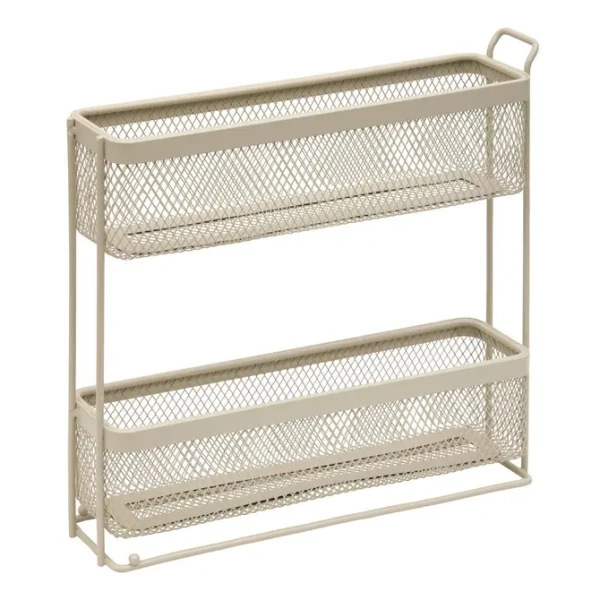 Organizer na blat kuchenny 2 poziomy 7x29 cm, beżowy - 5five
