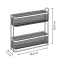 Organizer na blat kuchenny 2 poziomy 7x29 cm, beżowy - 5five