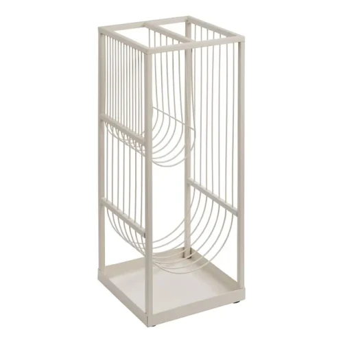 Stojak na parasole metalowy 20x20x50 cm, beżowy - 5five