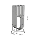 Stojak na parasole metalowy 20x20x50 cm, beżowy - 5five