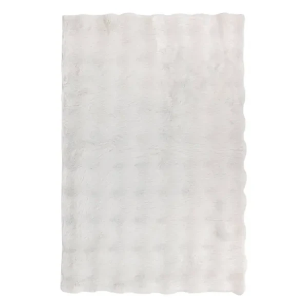 Chodniczek ze sztucznego futra 3D 90x60 cm, biały - Atmosphera