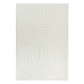 Dywanik ze sztucznego futra z geometrycznym motywem 90×60 cm, kremowy - Atmosphera