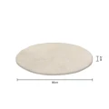 Miękki okrągły dywanik z efektem futra 80 cm, kremowy - Atmosphera