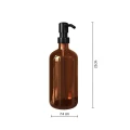 Dozownik do mydła szklany 450 ml, brązowy - 5five
