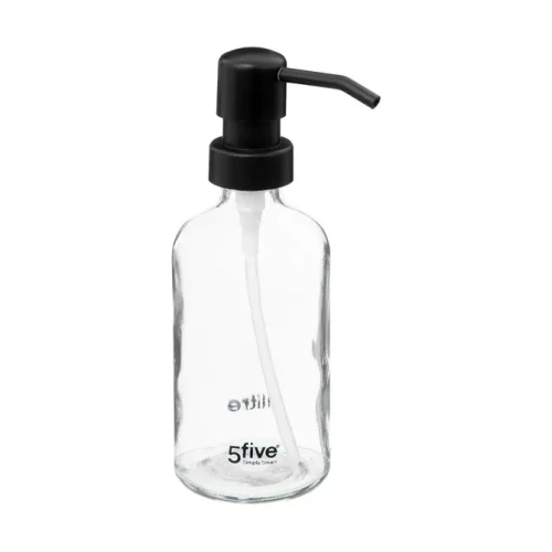 Dozownik do mydła szklany 250 ml, transparentny - 5five